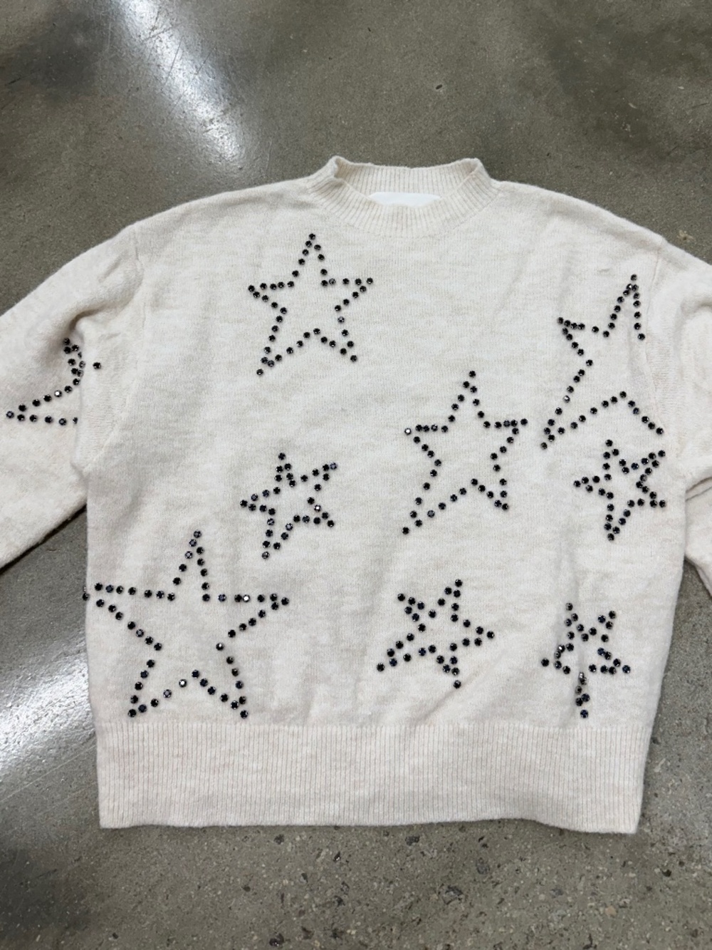 CHRLDR Sweater with Beaded Stars